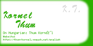 kornel thum business card